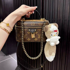 Vintage-Inspired Box hand bag – Elegant Monogram Tote Box