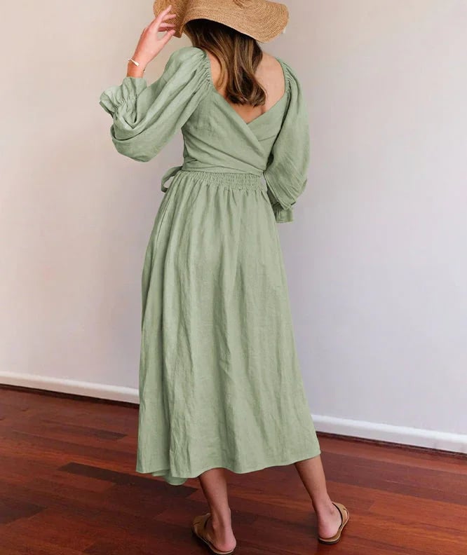 e???Early Mother's Day Sale - 48% OFFe???French Ruffled Lantern Sleeves Multi-wear Dress