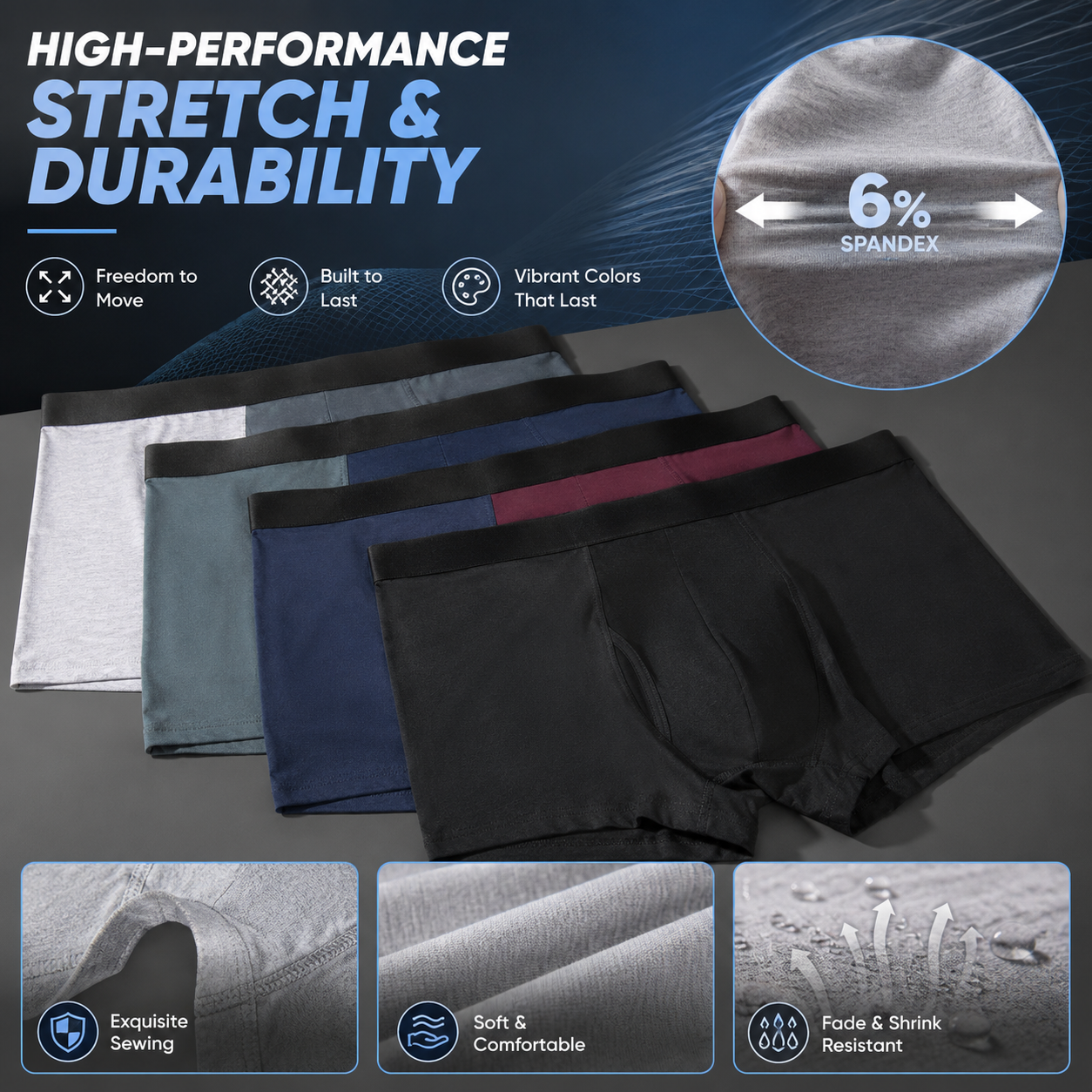 Men's Bamboo-Blend Boxer Briefs with Fly 🩲✨