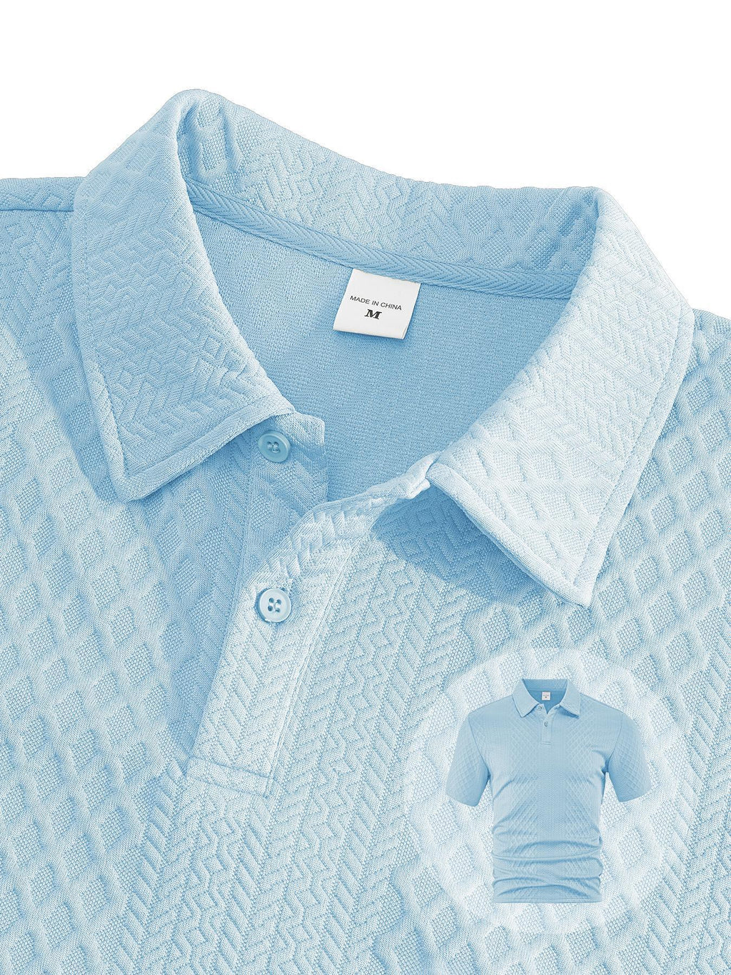 Men's Solid Polo Shirt & Drawstring Shorts Two-Piece Set