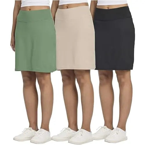 3-Pack Women's 20 Knee-Length Athletic Skorts