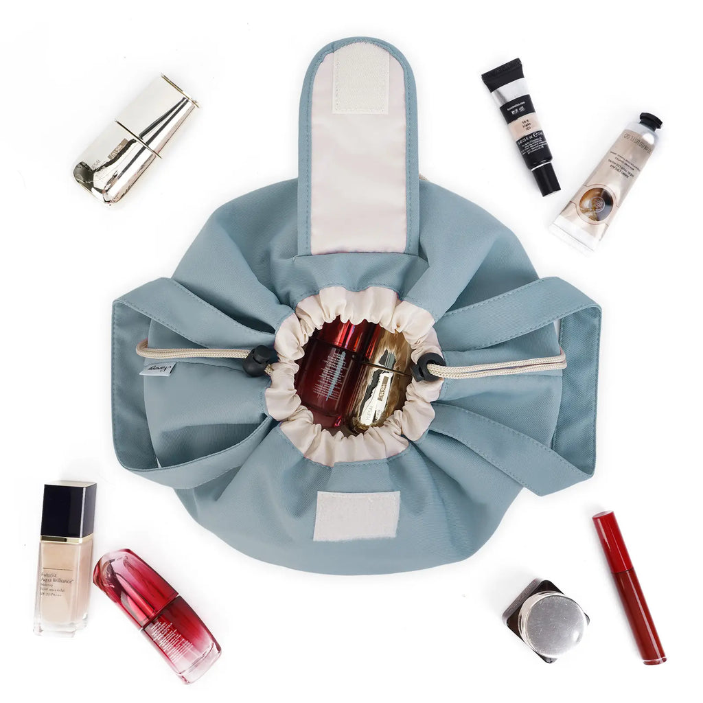 Large Barrel Drawstring Makeup Bag