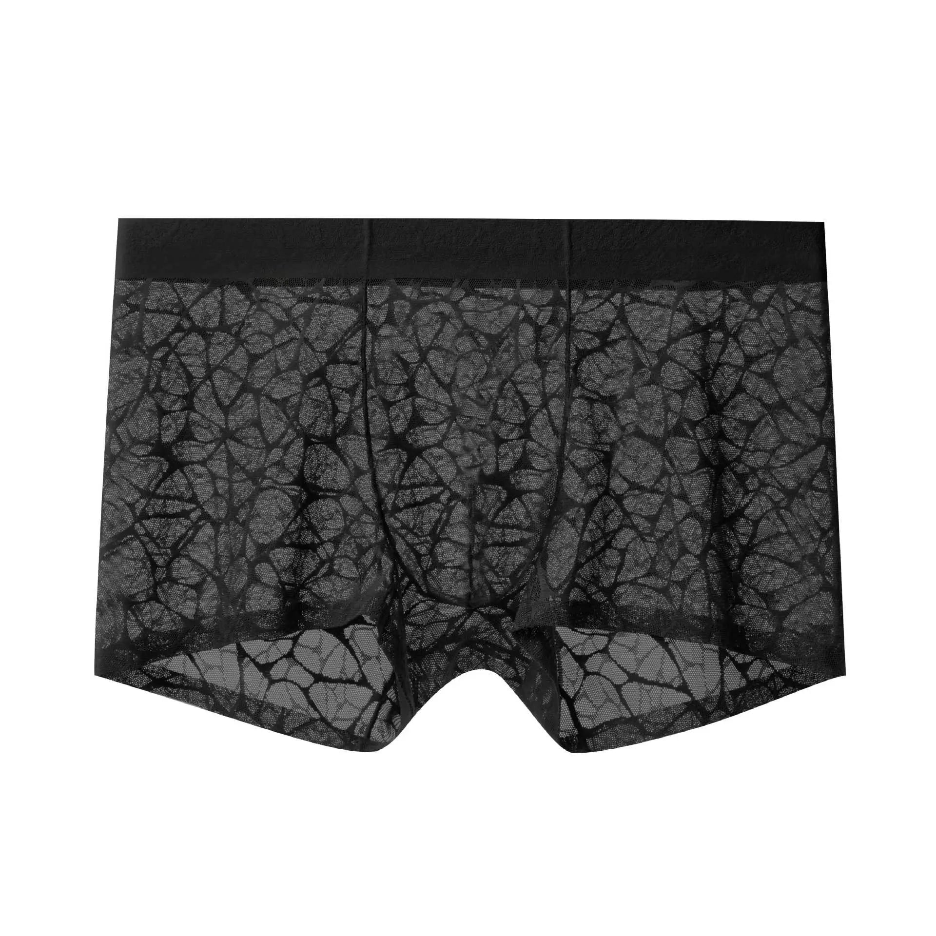 Men's Leopard Lace Ice Silk Boxer Briefs