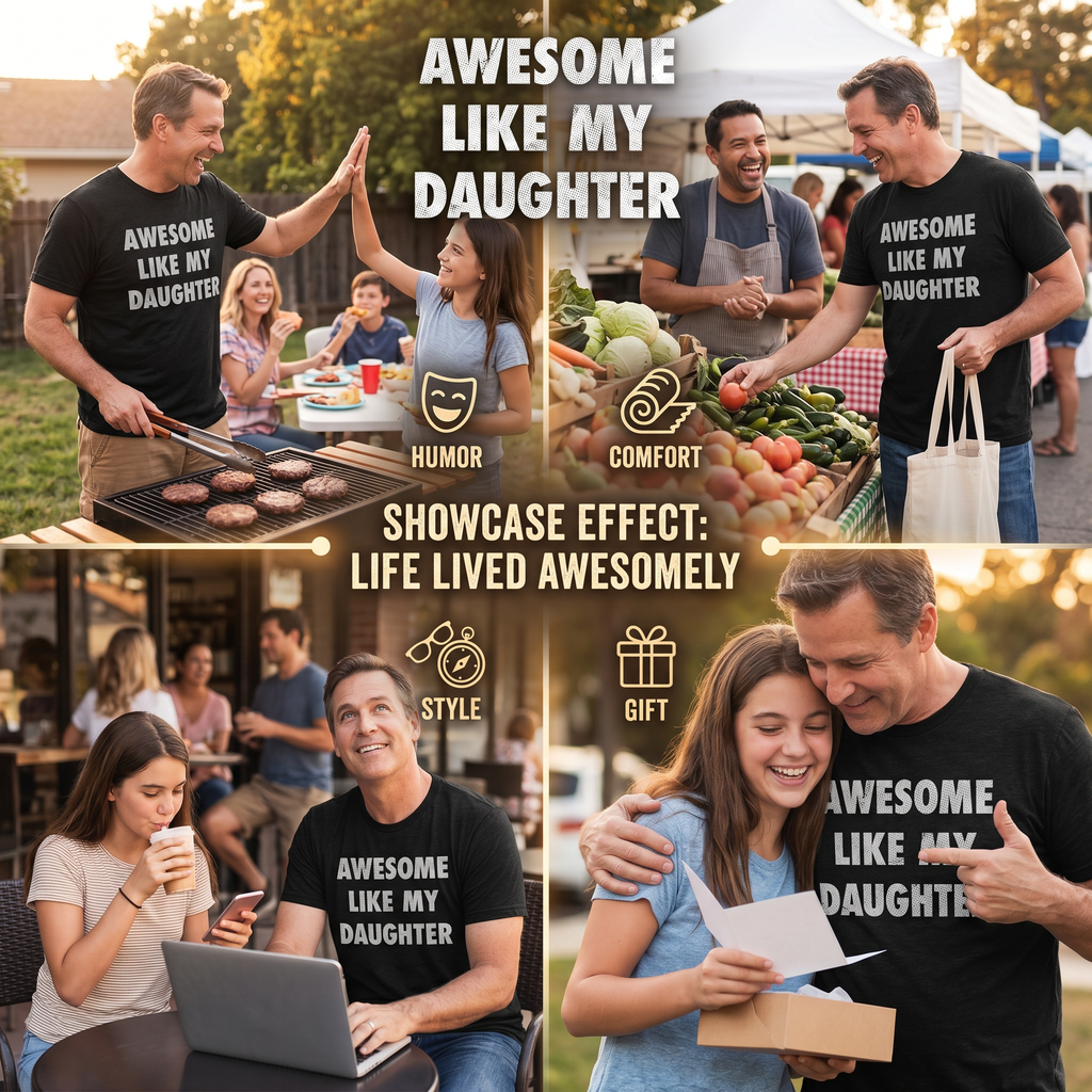 Men's Awesome Like My Daughter Funny Graphic T-Shirt