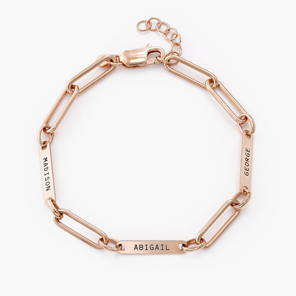 Sterling Silver Custom Name Link Up Bracelet