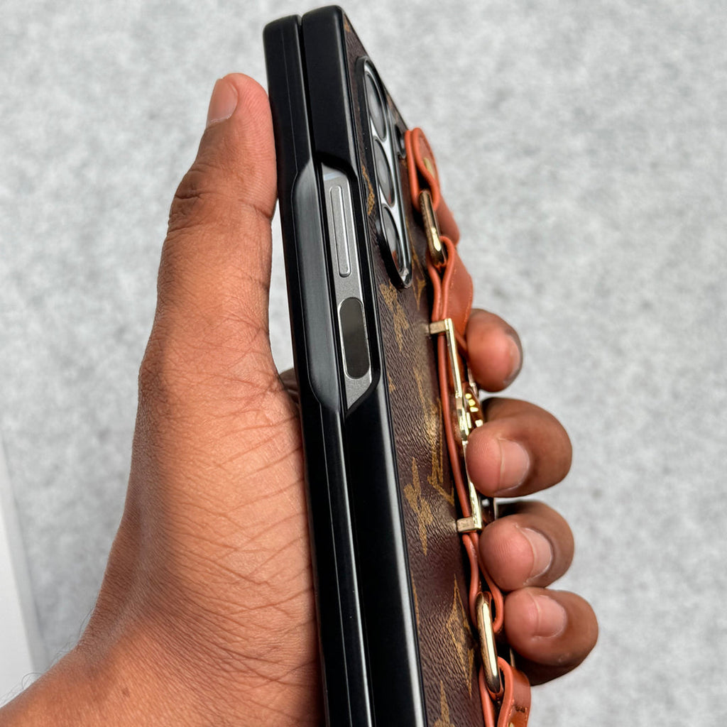 Luxury Brand Strap Holder Case For Samsung Z Fold 7-4