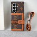 Luxury Brand Card Holder Crossbody Sling Strap Case For Samsung Z Fold