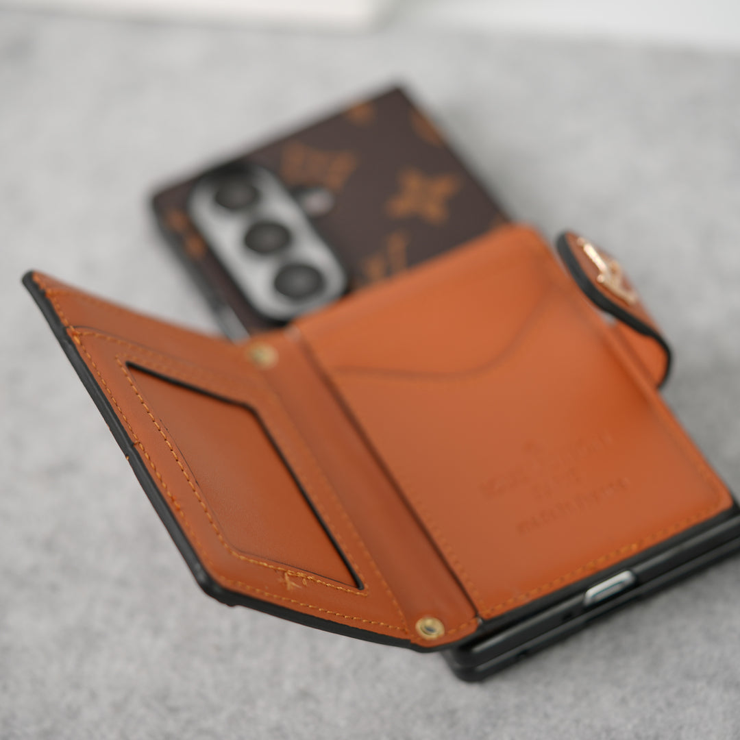 Luxury Brand Card Holder Crossbody Sling Strap Case For Samsung Z Fold