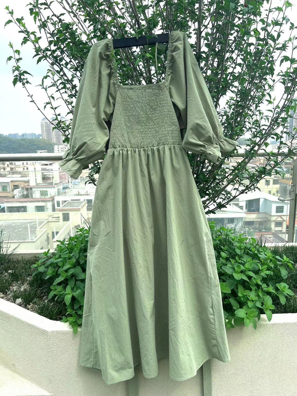 e???Early Mother's Day Sale - 48% OFFe???French Ruffled Lantern Sleeves Multi-wear Dress